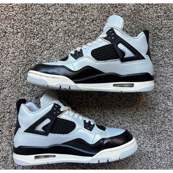 Nike Air Jordan 4 Retro Pure Platinum Metallic Gold Size 6.5 Youth (Size 8 Women - Picture 2 of 7